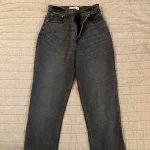 ultra high waisted black jeans